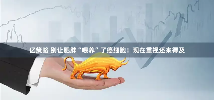 亿策略 别让肥胖“喂养”了癌细胞！现在重视还来得及